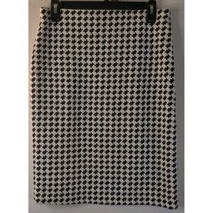 Philosophy Skirt Women's‎ 4 Black/White Houndstooth Pencil Career Business
